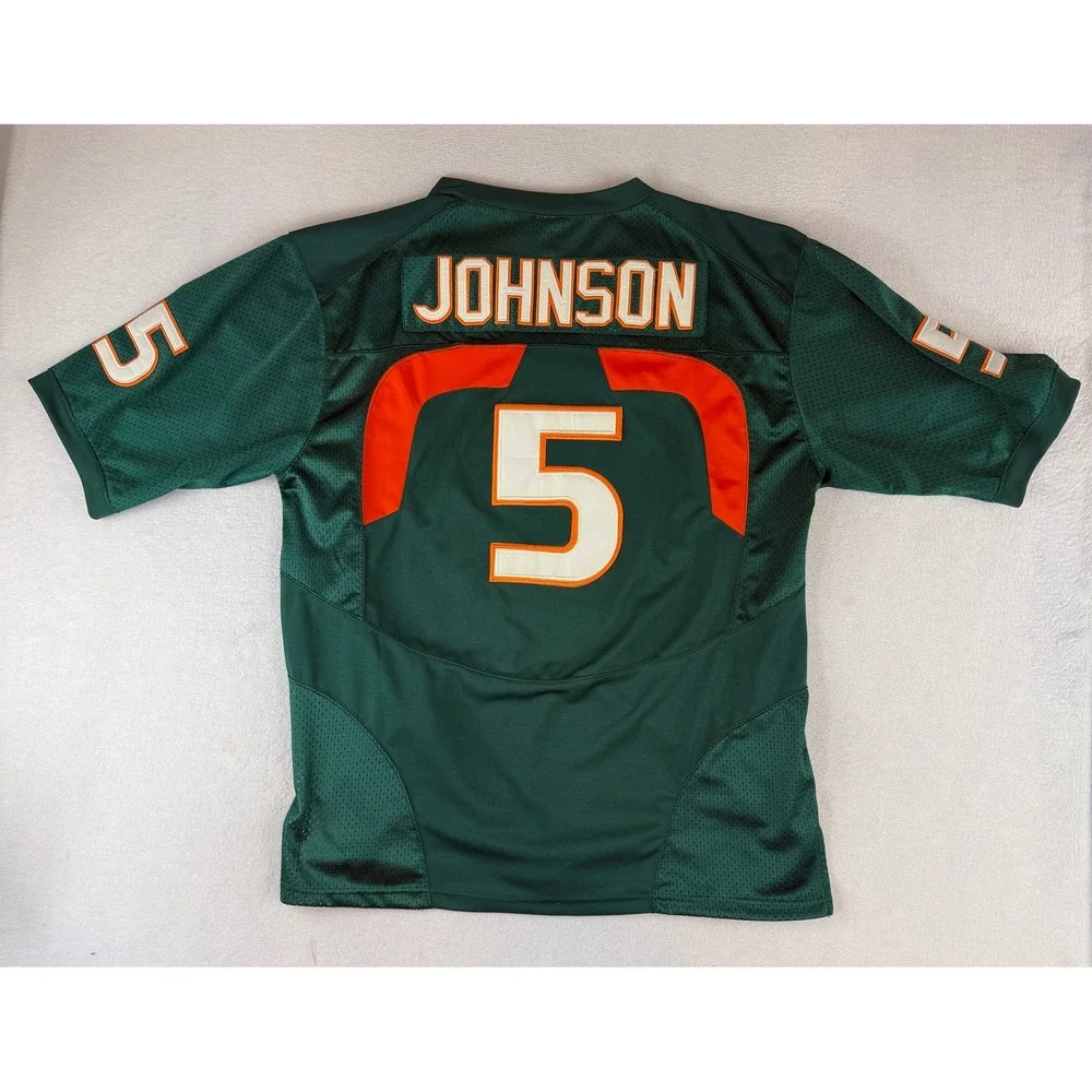 Nike Football Jersey Mens 50 Green Miami Hurricanes SEC Embroidered Mesh